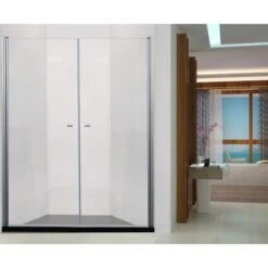 Schwenktür Sanoflex 6 Mm Chrom 75 Cm X 195 Cm -Badarmaturen Verkauf 01036 4633 201037 201038 4