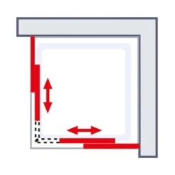Schulte ExpressPlus Eckeinstieg Variabel Sunny 80-90 X 80-90 X 180 Cm 4-teilig -Badarmaturen Verkauf 060991064708 2053 064708 6