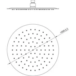 AquaSu Kopfbrause Rund Ø 50 Cm Chrom -Badarmaturen Verkauf 06596727181 2177 727181 SZ