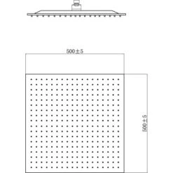 AquaSu Kopfbrause Eckig 50 X 50 Cm Chrom -Badarmaturen Verkauf 06596727198 2177 727198 SZ