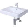 Geberit Waschbecken Smyle Square 60 Cm Inkl. Armatur Weiß -Badarmaturen Verkauf 0 GeberitSmyleSquareWT60cm