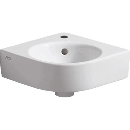 Geberit Eck-Handwaschbecken Renova Compact 45 Cm WeißHl Und ÜL 3 Geberit Eck-Handwaschbecken Renova Compact 45 Cm WeißHl Und ÜL