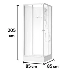 Baliv Komplettdusche DUK-85.110KE 85 Cm X 85 Cm Silber Matt 23 Baliv Komplettdusche DUK-85.110KE 85 Cm X 85 Cm Silber Matt -Badarmaturen Verkauf 250312110935 VM01 190221 L