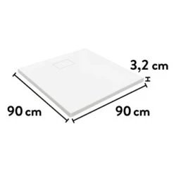 Baliv Duschwanne DW-90.100E SMC Kunststoff In Steinoptik 90 Cm X 90 Cm Weiß 13 Baliv Duschwanne DW-90.100E SMC Kunststoff In Steinoptik 90 Cm X 90 Cm Weiß -Badarmaturen Verkauf 250312111123 VM01 190221 L