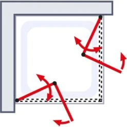 Schulte Eckeinstieg Mit Drehfalttür Garant Echtglas Chrom-Optik 90 Cm X 90 Cm -Badarmaturen Verkauf 32020 2053 4060991033902 6