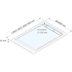 Schulte ExpressPlus Duschwanne Mit Rinne Chromoptik Extraflach 90 X 120 Cm -Badarmaturen Verkauf 32020 2053 4060991037184 5