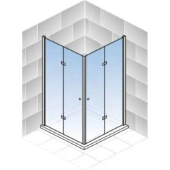 Schulte ExpressPlus Drehfalttür AlexaStyle2.0 Alunatur 90x90x192cm -Badarmaturen Verkauf 32020 2053 4060991037771 5