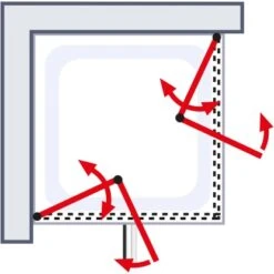 Schulte ExpressPlus Drehfalttür AlexaStyle2.0 Alunatur 90x90x192cm -Badarmaturen Verkauf 32020 2053 4060991037771 6