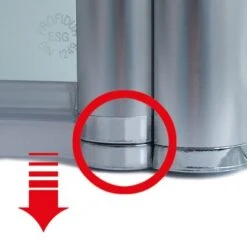 Schulte ExpressPlus Runddusche Garant Mit Duschwanne Alu Natur 200x90x90cm -Badarmaturen Verkauf 3342 2053 HebSenk Profil 1 7