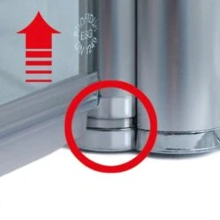 Schulte ExpressPlus Runddusche Garant Mit Duschwanne Alu Natur 200x90x90cm -Badarmaturen Verkauf 3342 2053 HebSenk Profil 2 7