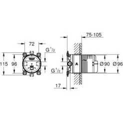 Grohe Rainshower Universal Unterputz-Einbaukörper Mit Grohe EcoJoy, 1/2" -Badarmaturen Verkauf 4005176425110 4520 02