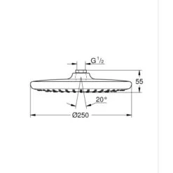 Grohe QuickFix Kopfbrause Vitalio Start Ø 25 Cm Chrom -Badarmaturen Verkauf 4005176728600 4520 3