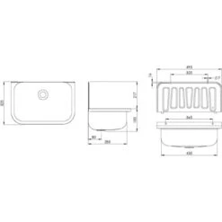 Sanitop-Wingenroth Ausgussbecken Edelstahl 50 Cm Chrom -Badarmaturen Verkauf 4006596042161 2177 8