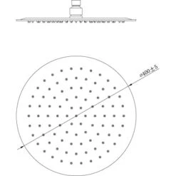 AquaSu Kopfbrause Santico Ø 40 Cm Chrom-Grau -Badarmaturen Verkauf 4006596722698 722698 47