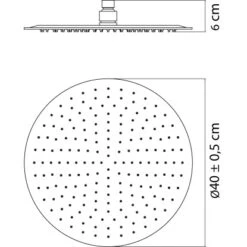 AquaSu Kopfbrause Santico Ø 40 Cm Chrom-Grau -Badarmaturen Verkauf 4006596722698 722698 88