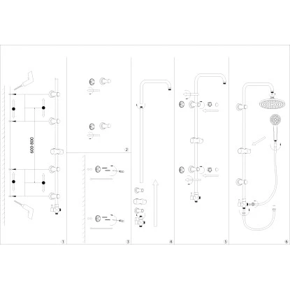 AquaSu Duschsystem Sato Mit 3 Strahlarten Rund Chrom-grau 5 AquaSu Duschsystem Sato Mit 3 Strahlarten Rund Chrom-grau – Bild 3