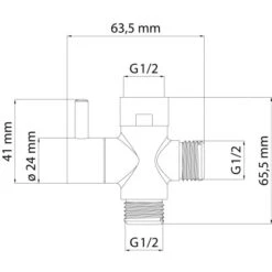 AquaSu 3-Wege-Umsteller Umera Für Kopfbrause Chrom 6 AquaSu 3-Wege-Umsteller Umera Für Kopfbrause Chrom -Badarmaturen Verkauf 4006596724098 724098 47