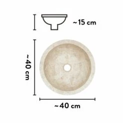 Baliv Aufsatzwaschbecken WBA-7040 Ø 40 Cm -Badarmaturen Verkauf 4007873411496 VM01 170621