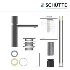 Schütte Waschtischarmatur New York Graphit Matt 17 Schütte Waschtischarmatur New York Graphit Matt -Badarmaturen Verkauf 4008431336121 2759 12
