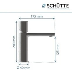 Schütte Waschtischarmatur New York Graphit Matt 18 Schütte Waschtischarmatur New York Graphit Matt -Badarmaturen Verkauf 4008431336121 2759 13