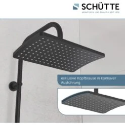 Schütte Duschsystem Mallorca Mit Kopf-und Handbrause Ohne Armatur Schwarz Matt -Badarmaturen Verkauf 4008431606668 2759 19