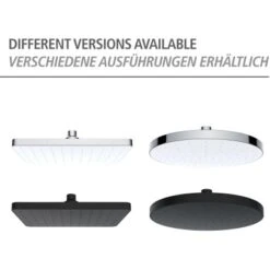 Wenko Kopfbrause ABS Kunststoff 17 X 25 Cm Schwarz -Badarmaturen Verkauf 4008838355442 1068 AI 05