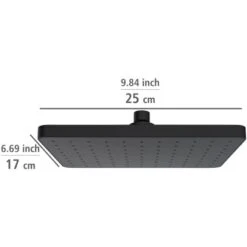 Wenko Kopfbrause ABS Kunststoff 17 X 25 Cm Schwarz -Badarmaturen Verkauf 4008838355442 1068 VM 01