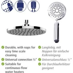 Wenko Duschsystem Young Eco Inkl. 2 Wasserspar-Regulatoren -Badarmaturen Verkauf 4008838404287 1068 AI 02