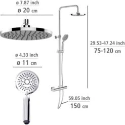 Wenko Duschsystem Young Eco Inkl. 2 Wasserspar-Regulatoren -Badarmaturen Verkauf 4008838404287 1068 VM 02