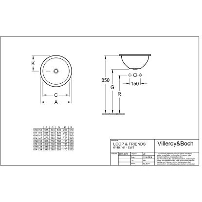 Villeroy & Boch Loop & Friends Einbauwaschbecken 39 Cm Alpinweiß Mit Überlauf 4 Villeroy & Boch Loop & Friends Einbauwaschbecken 39 Cm Alpinweiß Mit Überlauf – Bild 2