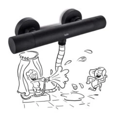 Baliv Thermostat-Duscharmatur DU-2060 Schwarz -Badarmaturen Verkauf 4048122122206 S03 021220 L