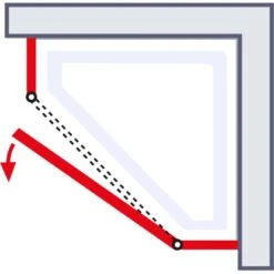 Schulte Fünfeckdusche Mit Drehtür Alexa Style 2.0 Chromoptik BxHxT 90x90x192 Cm -Badarmaturen Verkauf 4060991019579 2053 05