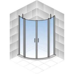 Schulte Runddusche Alexa Style 2.0 Echtglas 4-tlg. Alu-Natur 90 Cm X 90 Cm -Badarmaturen Verkauf 4060991019685 2053 5