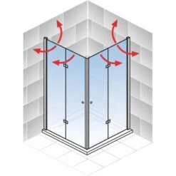 Schulte Eckeinstieg Mit Drehtür Alexa Style 2.0 Chromoptik BxHxT 90x90x192 Cm -Badarmaturen Verkauf 4060991019890 2053 04
