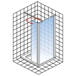 Schulte AlexaStyle 2.0 Duschwand Walk In Mit Bewegl. Element 80 X 30 X 190 Cm -Badarmaturen Verkauf 4060991020292 5