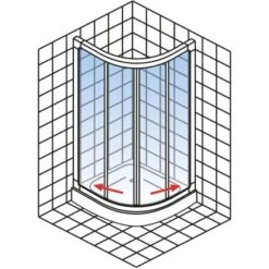 Schulte ExpressPlus Runddusche Kristall/Trend Inkl. Duschwanne 80x80cm -Badarmaturen Verkauf 4060991038143 2053 5
