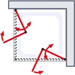 Schulte Drehfalttür Als Eckeinstieg Garant BxTxH 80 X 90 X 200 Cm -Badarmaturen Verkauf 4060991046537 2053 05