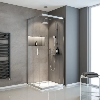 Schulte ExpressPlus Eckeinstieg Sunny Sicherheitsglas Chromoptik 190x80cm 3 Schulte ExpressPlus Eckeinstieg Sunny Sicherheitsglas Chromoptik 190x80cm