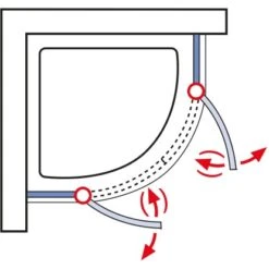 Schulte ExpressPlus Runddusche Garant Mit Duschwanne Alu Natur 200x90x90cm -Badarmaturen Verkauf 4060991055966 2053 6
