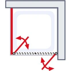 Schulte ExpressPlus Set Duschkabine Pendeltür Garant Mit Duschwanne 200x80cm -Badarmaturen Verkauf 4060991056017 2053 6