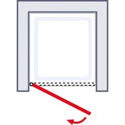 Schulte ExpressPlus Drehtür In Nische Garant Alu Natur Links 200x80cm -Badarmaturen Verkauf 4060991056048 2053 6