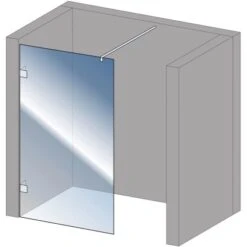 Schulte Alexa Style 2.0 Duschwand Walk In Loft 2-teilig BlackStyle 120 X 200cm -Badarmaturen Verkauf 4060991056758 2053 7