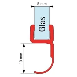Schulte Dichtprofil Mittig Vertikal Für Badewannenfaltwand Mit 5 Mm Glas -Badarmaturen Verkauf 4060991062698 6