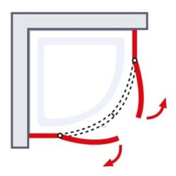 Schulte ExpressPlus Runddusche AlexaStyle2.0 90 X90 X 192 Cm Mit Radius: 550 Mm -Badarmaturen Verkauf 4060991064067 2053 7 6
