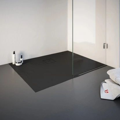 Schulte ExpressPlus Duschwanne Mineralguss Mit Steinstruktur 75x100cm Anthrazit 4 Schulte ExpressPlus Duschwanne Mineralguss Mit Steinstruktur 75x100cm Anthrazit – Bild 2