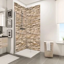 Schulte ExpressPlus Duschrückwand Dekor Stein Verblender- Hell 255 X 150 Cm 7 Schulte ExpressPlus Duschrückwand Dekor Stein Verblender- Hell 255 X 150 Cm -Badarmaturen Verkauf 4060991068072 Bild03