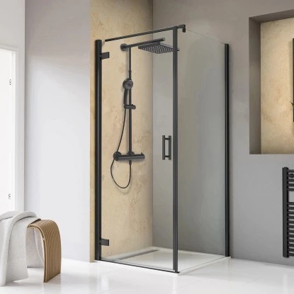 Schulte Drehtür Toura L + Seitenwand Pendelbar Schwarz 200 X 90 X 90 Cm Klar Hel 3 Schulte Drehtür Toura L + Seitenwand Pendelbar Schwarz 200 X 90 X 90 Cm Klar Hel