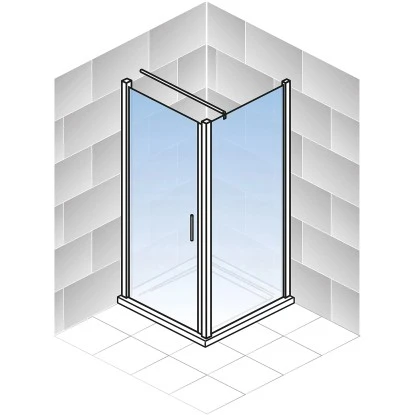 Schulte Drehtür Toura L + Seitenwand Pendelbar Schwarz 200 X 90 X 90 Cm Klar Hel 7 Schulte Drehtür Toura L + Seitenwand Pendelbar Schwarz 200 X 90 X 90 Cm Klar Hel – Bild 5