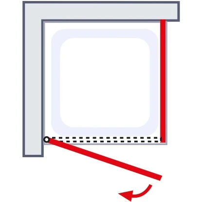 Schulte Drehtür Toura L + Seitenwand Pendelbar Schwarz 200 X 90 X 90 Cm Klar Hel 8 Schulte Drehtür Toura L + Seitenwand Pendelbar Schwarz 200 X 90 X 90 Cm Klar Hel – Bild 6