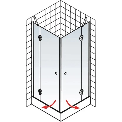 Schulte Eckeinstieg 4-tlg. Toura Pendelbar Schwarz 200 X 90 X 90 Cm Klar Hell 8 Schulte Eckeinstieg 4-tlg. Toura Pendelbar Schwarz 200 X 90 X 90 Cm Klar Hell – Bild 6